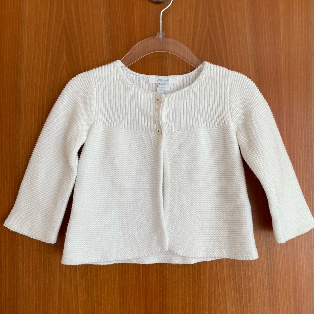 Jacadi 6m White Cardigan